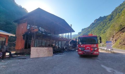 Giresun'un Dereli İlçesindeki Restoranda Yangın