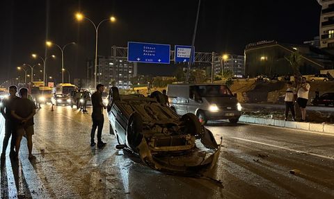 Kahramanmaraş'ta Takla Atan Otomobil Kazası
