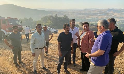 Kaman'daki Merada Yangın Mücadelesi