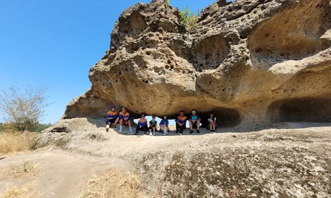 Samsun'da Bisikletçiler Tekkeköy Mağaraları'na Pedal Çeviriyor