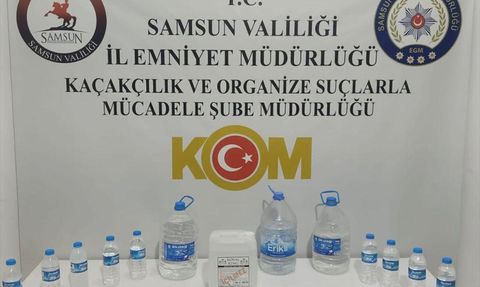 Samsun'da Sahte İçki Üreticisi Yakalandı