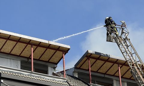 Alanya'daki İnşaat Alanında Yangın Çıktı