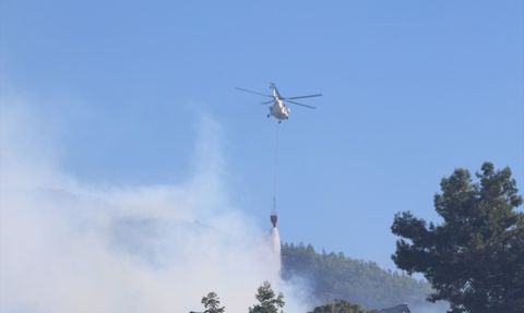 Antalya Alanya'daki Orman Yangınına Hızla Müdahale Ediliyor