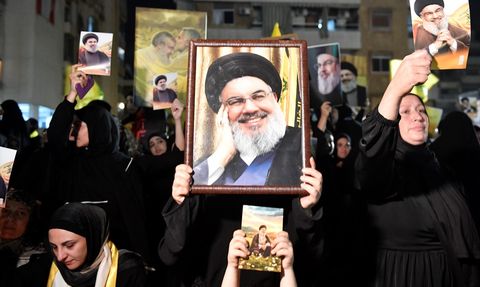 Beyrut'ta Hasan Nasrallah İçin Anma Töreni