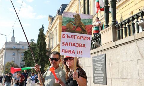 Bulgaristan'da Avro Karşıtı Protestolar