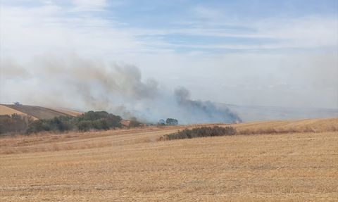 Edirne'de Anız Yangını Kontrol Altına Alındı