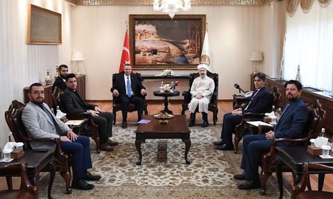 Filistin Büyükelçisi Faed Mustafa'dan Diyanet Başkanı Erbaş'a Ziyaret