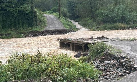 Giresun'da Sağanak Yağış ve Heyelan Alarmı
