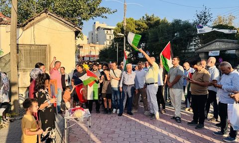 Hatay'dan Küresel Sumud Filosu'na Destek Gösterisi