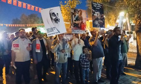 Malatya'da Gazze'ye Destek Yürüyüşü Gerçekleştirildi