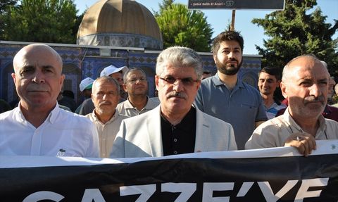 Mardin'de Filistin'e Destek Açıklaması