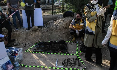 Şam'da Toplu Mezar Tespit Edildi