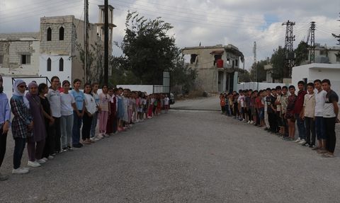 Suriye'nin Bayırbucak Bölgesinde Onarılan Okul Açıldı
