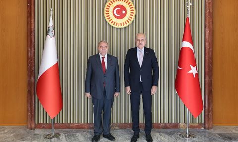 TBMM Başkanı Kurtulmuş, Malta Temsilciler Meclisi Başkanı ile Görüştü