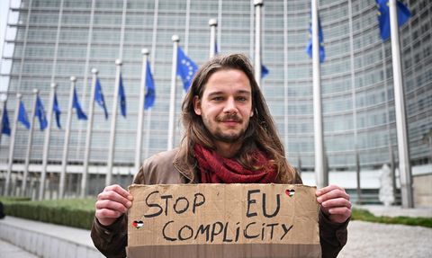 AB Komisyonu Önünde İsrail Protestosu: Adalet Talebi