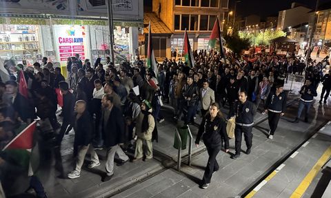 Ağrı'da Gazze'ye Destek Gösterisi