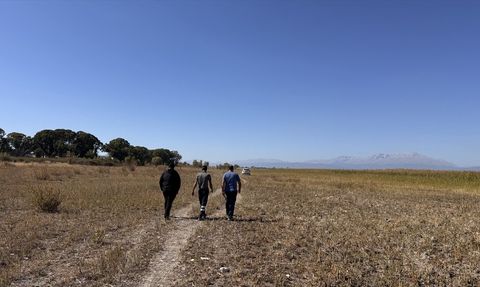 Beyşehir Gölü'nde Kuraklık nedeniyle Kıstıfan Adası Karaya Bağlandı