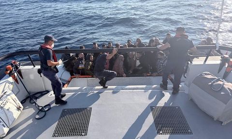 Bodrum Açıklarında 35 Düzensiz Göçmen Yakalandı