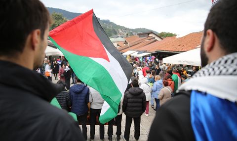 Bosna Hersek'ten Küresel Sumud Filosu'na Destek Yürüyüşü