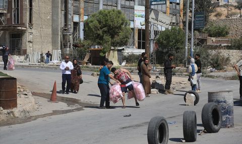 Halep'teki Çatışmalarda Siviller Panik İçinde Kaldı