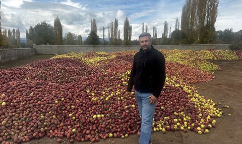 Isparta'da Döküntü Elmalar Meyve Suyuna Dönüşüyor
