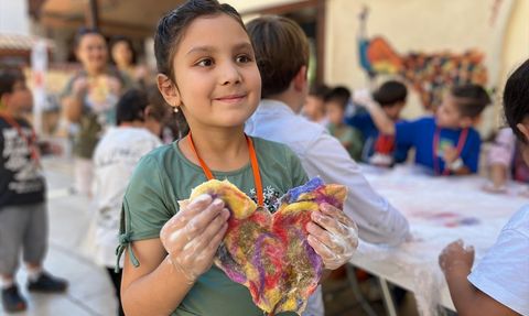 Kaleiçi Festivalinde Çocuklar Keçe Sanatıyla Buluştu