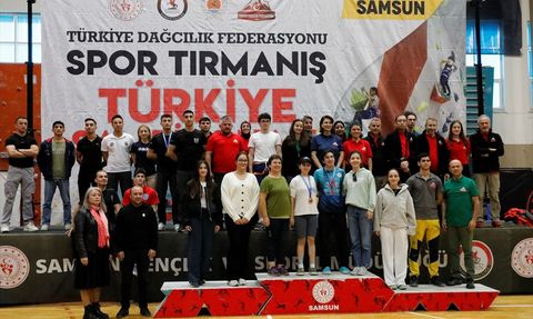 Samsun'da Spor Tırmanış Türkiye Şampiyonası Tamamlandı