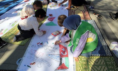 Sinop'ta Filistinli Çocuklar İçin Sanat Etkinliği Düzenlendi