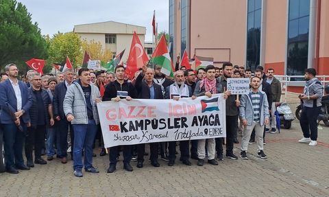 Trakya Üniversitesi'nde Gazze İçin Umut Yürüyüşü Düzenlendi