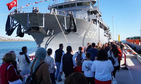 Ziyarete Açılan TCG Alemdar Gemisi Tekirdağ'da