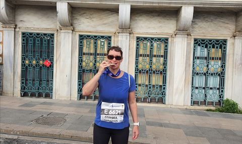 Fransa'nın Ankara Büyükelçisi Dumont, İstanbul Maratonu'nda Koştu