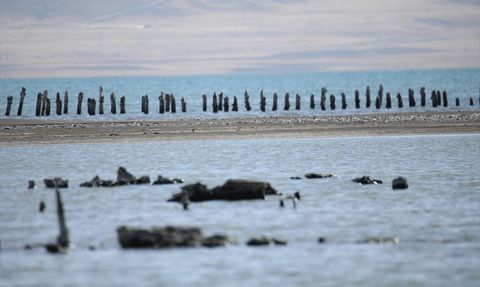 Van Gölü'nün Çekilmesiyle Tarihi İskelenin Ayakları Ortaya Çıktı
