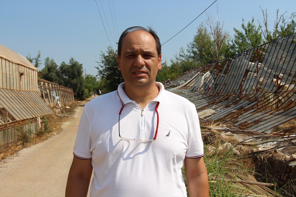 Antalya'da etkili olan sağanak ve fırtına nedeniyle ağaçlar devrildi.