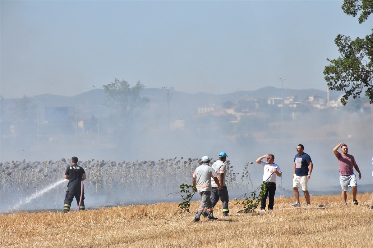 Bursa'nın Nilüfer ilçesinde yerleşim alanını tehdit eden anız yangını, ekiplerce kontrol altına...