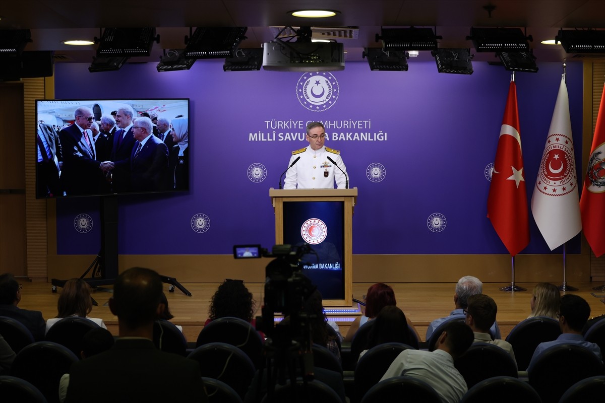 Milli Savunma Bakanlığı (MSB) Basın ve Halkla İlişkiler Müşaviri Tuğamiral Zeki Aktürk, bakanlıkta...