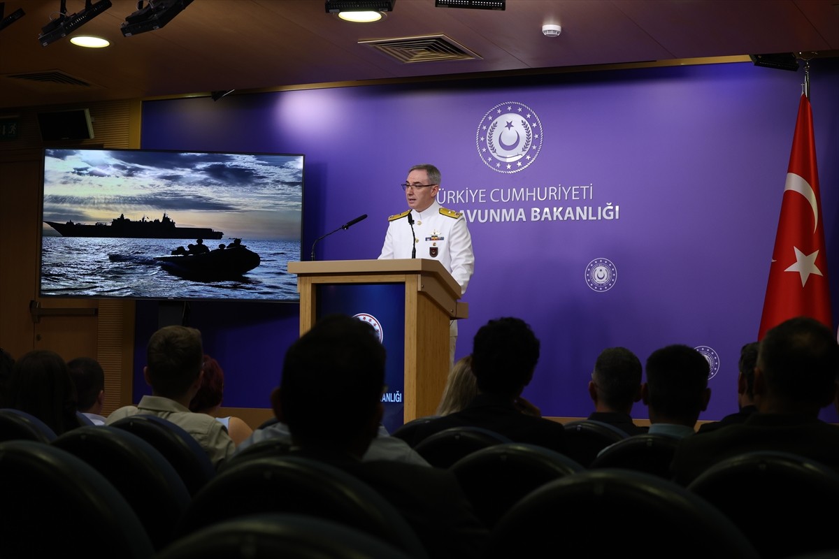 Milli Savunma Bakanlığı (MSB) Basın ve Halkla İlişkiler Müşaviri Tuğamiral Zeki Aktürk, bakanlıkta...