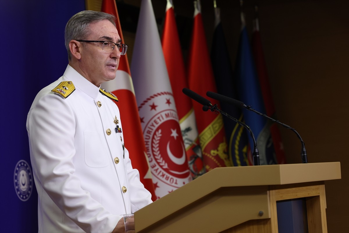 Milli Savunma Bakanlığı (MSB) Basın ve Halkla İlişkiler Müşaviri Tuğamiral Zeki Aktürk, bakanlıkta...