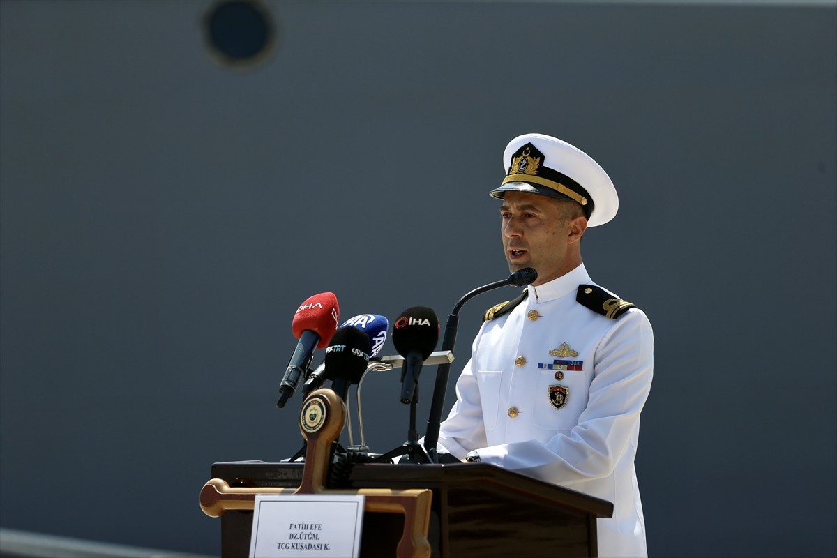 Muğla'nın Marmaris ilçesindeki Aksaz Deniz Üssü'nde, TCG Kuşadası ve TCG Kumkale gemilerinin Katar...