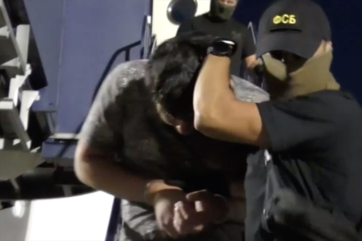 Rusya Federal Güvenlik Servisi (FSB), Moskova'nın kuzeyinde, içinde Rus askeri görevlisinin...