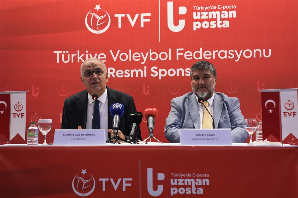 Türkiye Voleybol Federasyonu (TVF) ile Uzman Posta arasında sponsorluk anlaşması Ankara'da...