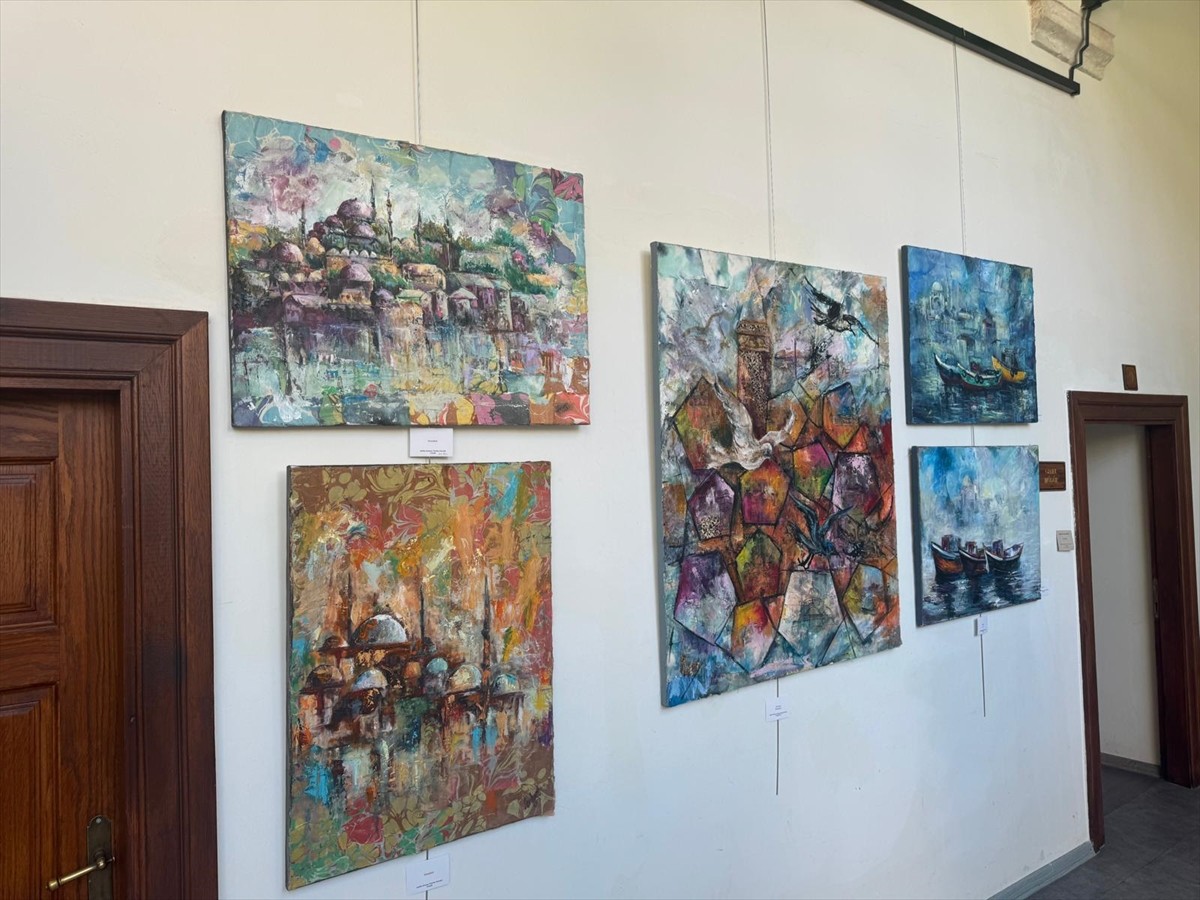 Kadriye Gedik ve Sevkan Hamurcu'nun eserlerinden oluşan "İki Şehrin Rüyası" resim sergisi...