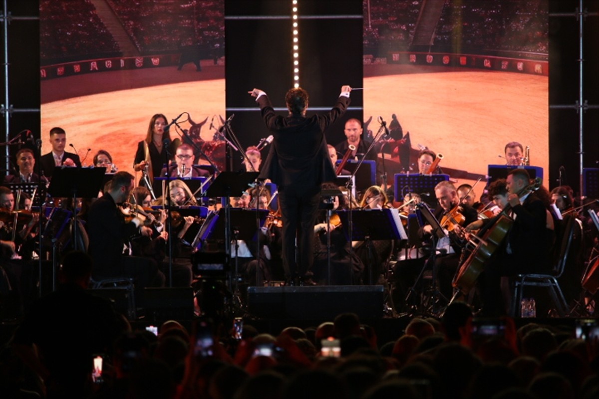 Kosova'nın başkenti Priştine'de "4'üncü Rame Lahaj Uluslararası Opera Festivali"nin gala konseri...