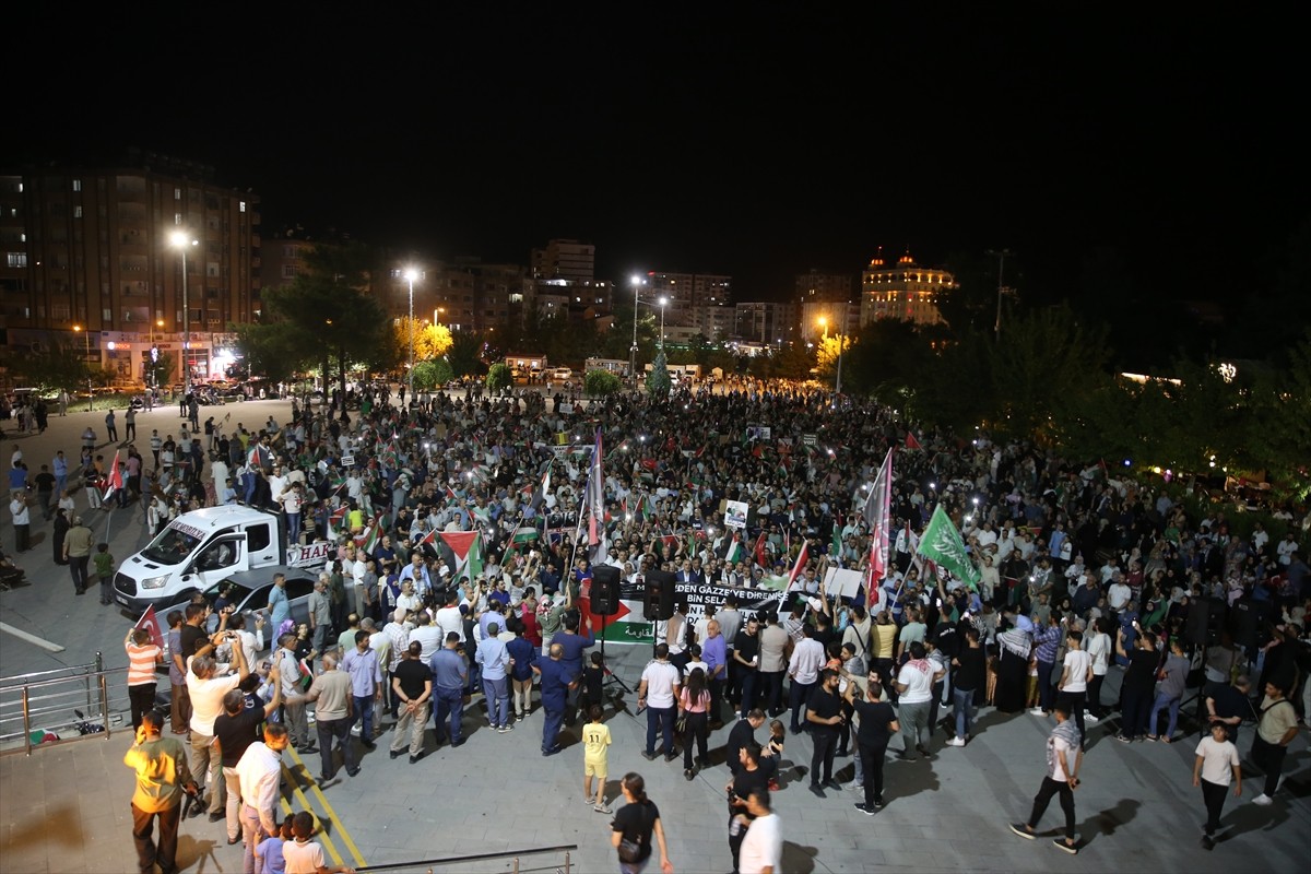 Mardin'de Hamas Siyasi Büro Başkanı İsmail Heniyye'nin suikasta uğraması ve İsrail'in Filistin'e...