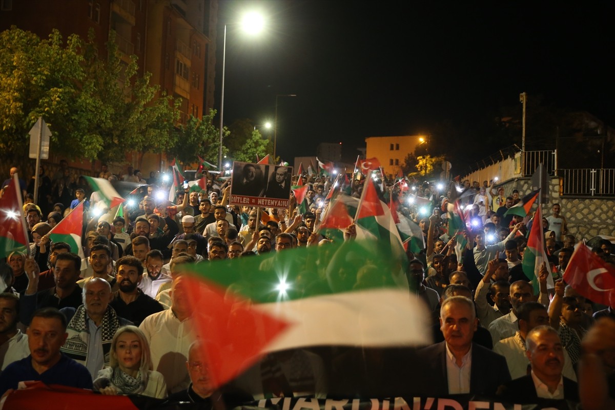 Mardin'de Hamas Siyasi Büro Başkanı İsmail Heniyye'nin suikasta uğraması ve İsrail'in Filistin'e...