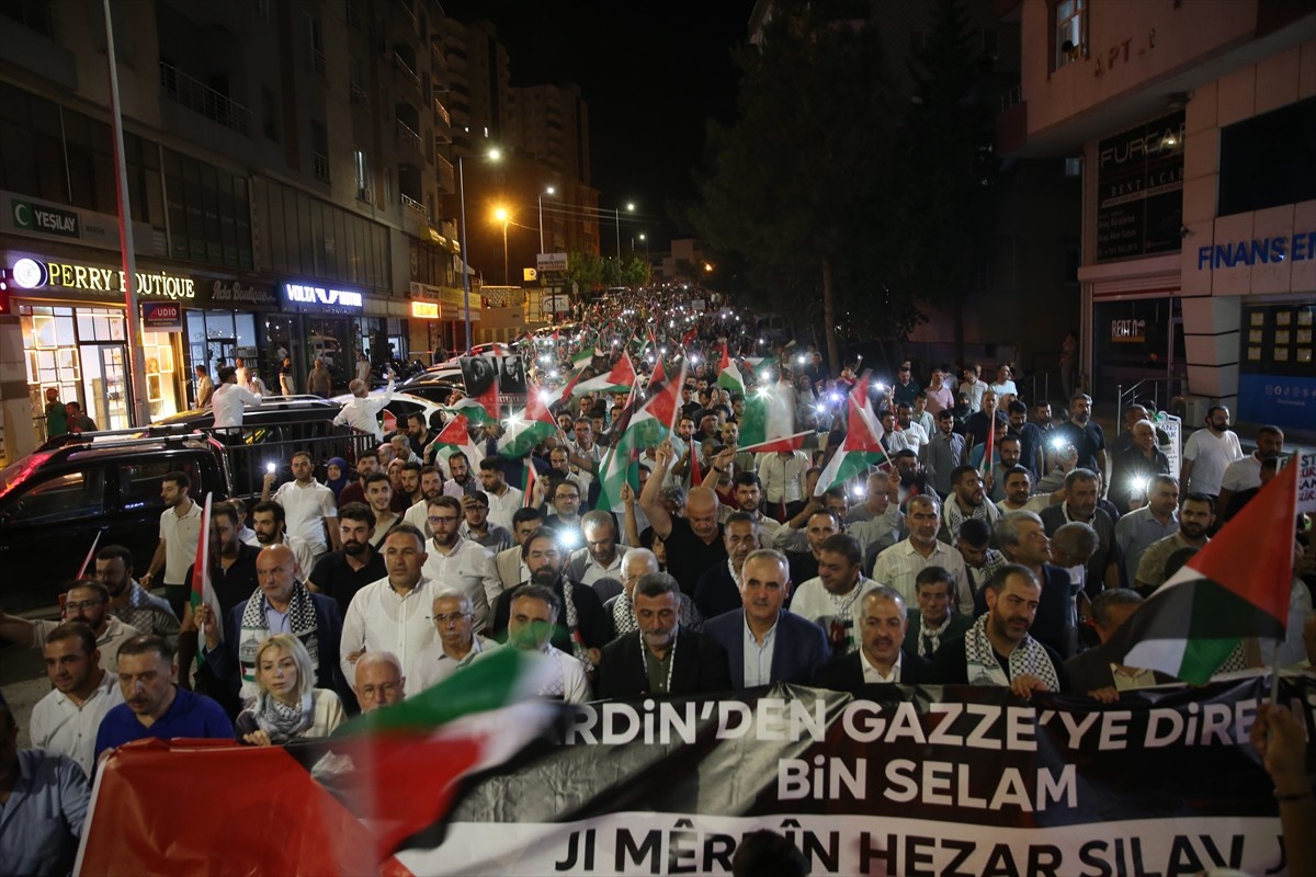 Mardin'de Hamas Siyasi Büro Başkanı İsmail Heniyye'nin suikasta uğraması ve İsrail'in Filistin'e...