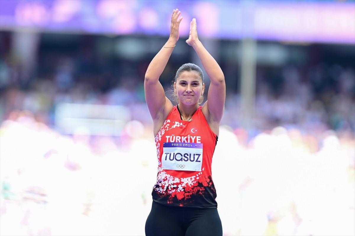 Paris 2024 Olimpiyat Oyunları kadınlar cirit atma müsabakası Fransa'nın başkenti Paris'teki Stade...