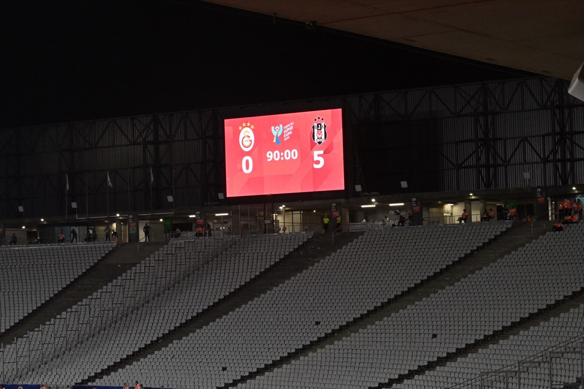 Turkcell Süper Kupa maçında Galatasaray'ı 5-0 mağlup ederek şampiyon olan Beşiktaş, kupasını aldı....