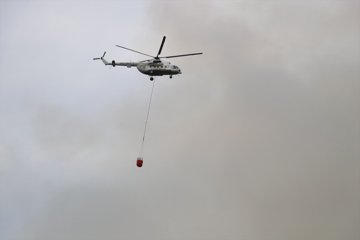 Yalova'nın Armutlu ilçesinde ormanlık alanda çıkan yangına havadan ve karadan müdahale edildi....