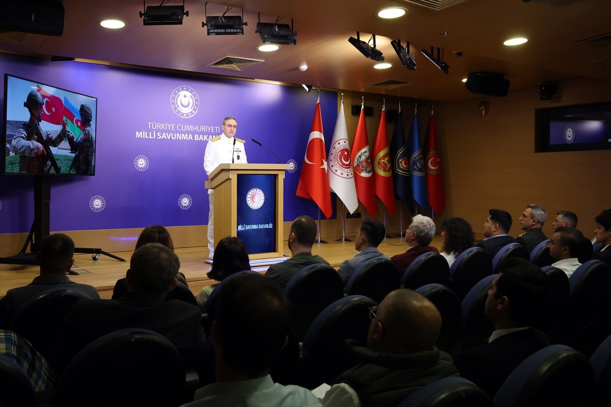 Milli Savunma Bakanlığı (MSB) Basın ve Halkla İlişkiler Müşaviri Tuğamiral Zeki Aktürk, bakanlıkta...