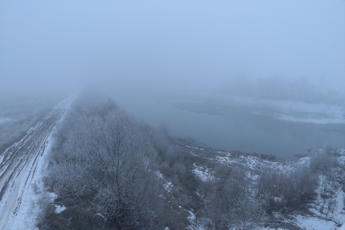 Sivas'ta etkili olan sis görüş mesafesini 20 metrenin altına düşürdü. Sis ve kırağı, Kızılırmak...